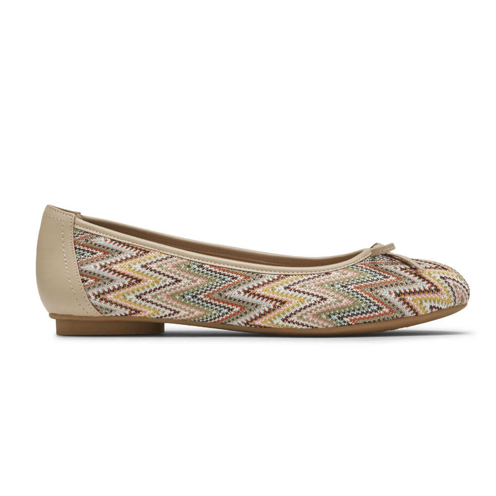 Rockport Flats Sko Dame Multicolor - Reagan Bow - VNCG34507